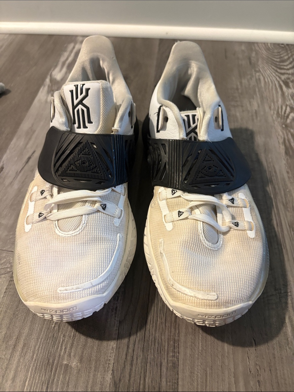 Nike Kyrie Basketball Shoes - White with Black Strap